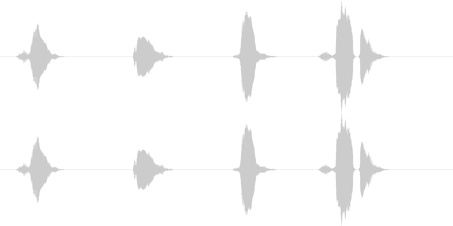 3(スリー)・2(トゥー)・1(ワン)…の未再生の波形