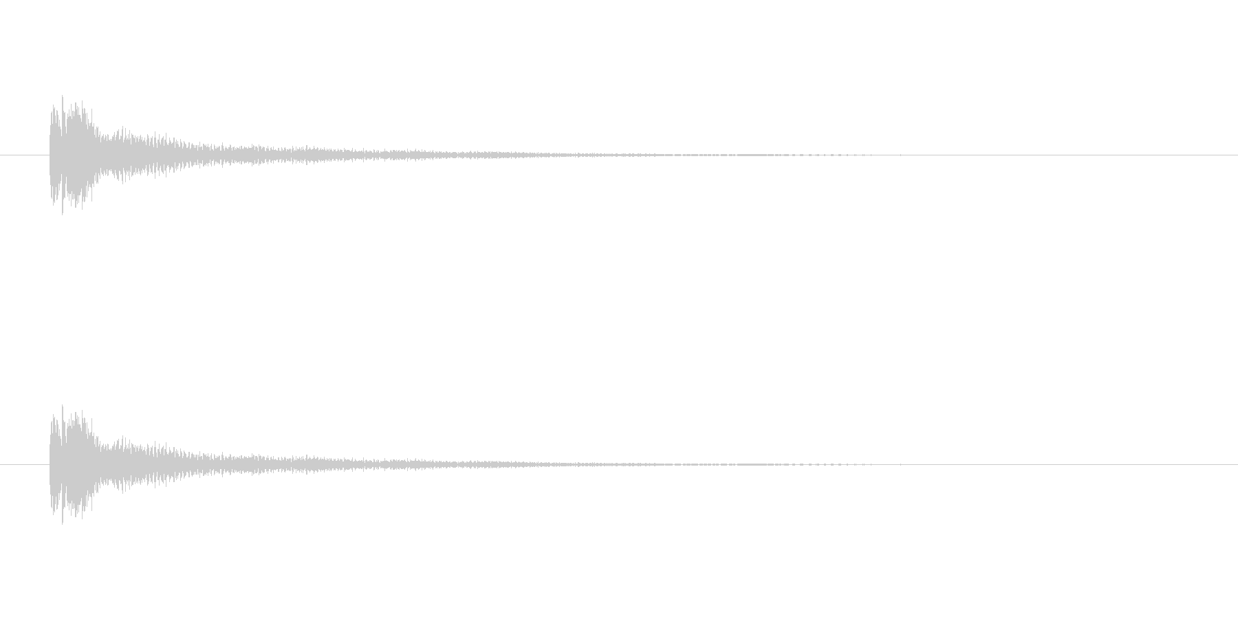琴をジャラーンと鳴らしたような音(和音)の未再生の波形
