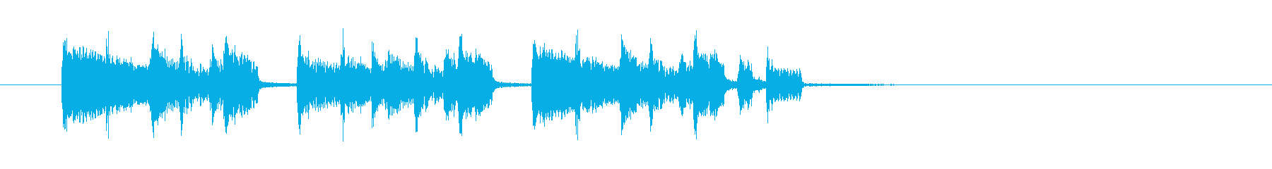 明るく元気なわくわくするリズミカルな曲の再生済みの波形