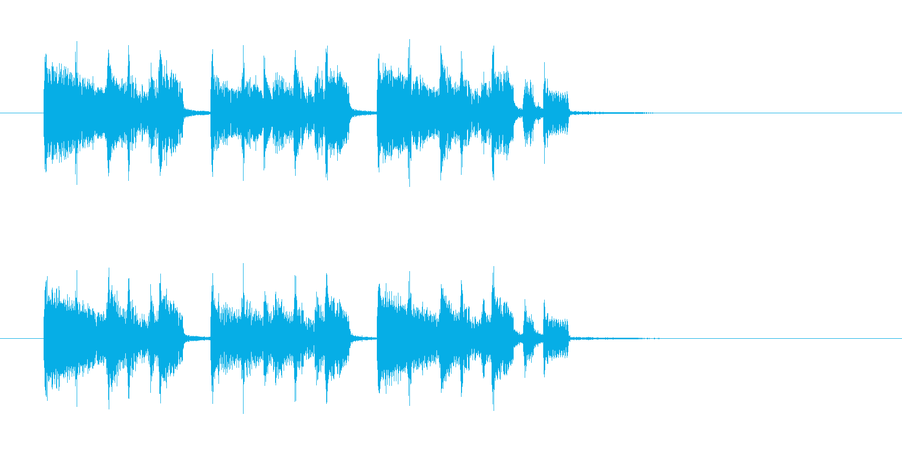 明るく元気なわくわくするリズミカルな曲の再生済みの波形