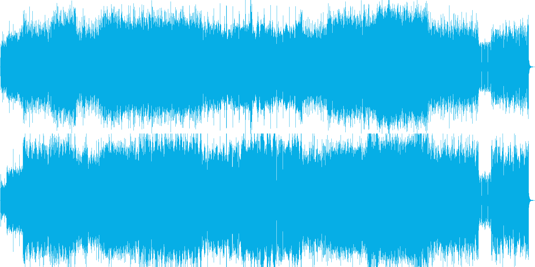 疾走感のあるロックの再生済みの波形