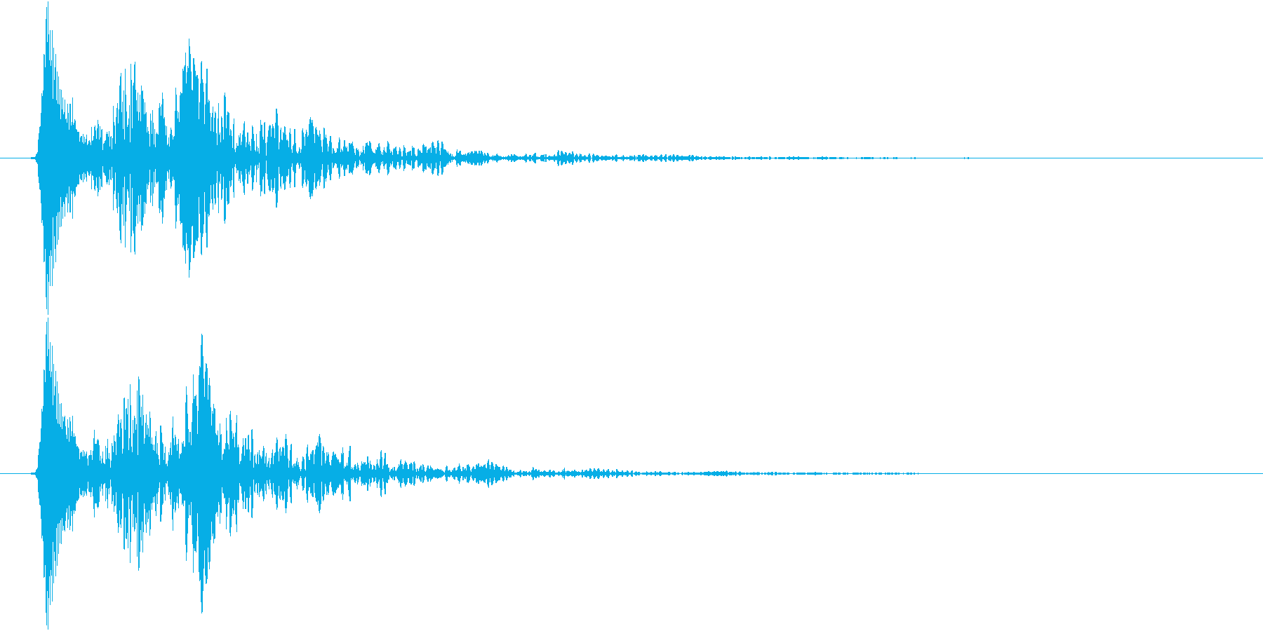 柔らかい or 毒々しい音(ボユン)の再生済みの波形