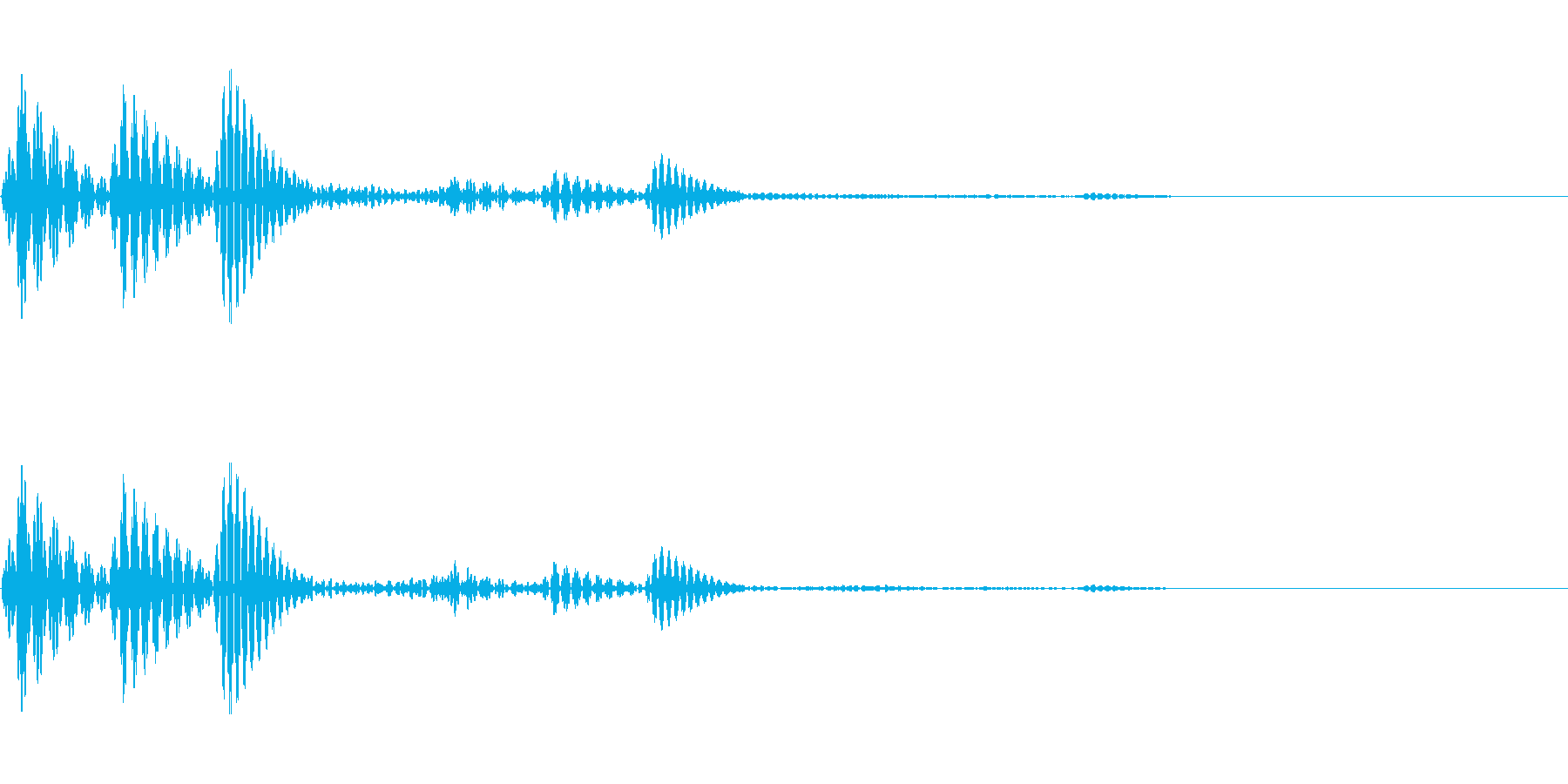 近未来的なイメージのボタン音です。の再生済みの波形