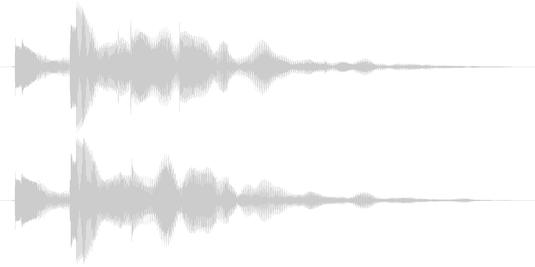 決定音 柔らかめの未再生の波形