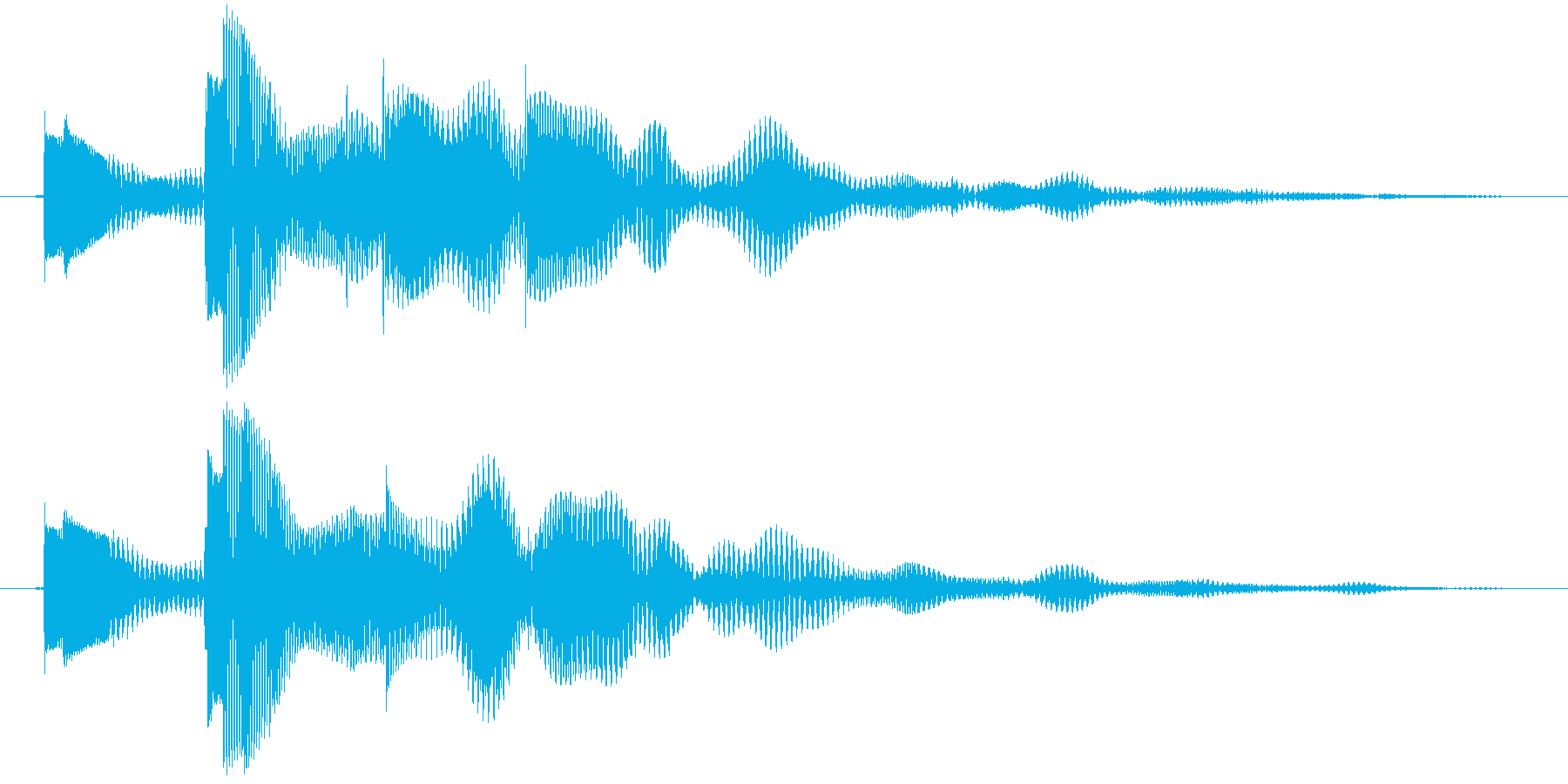 決定音 柔らかめの再生済みの波形