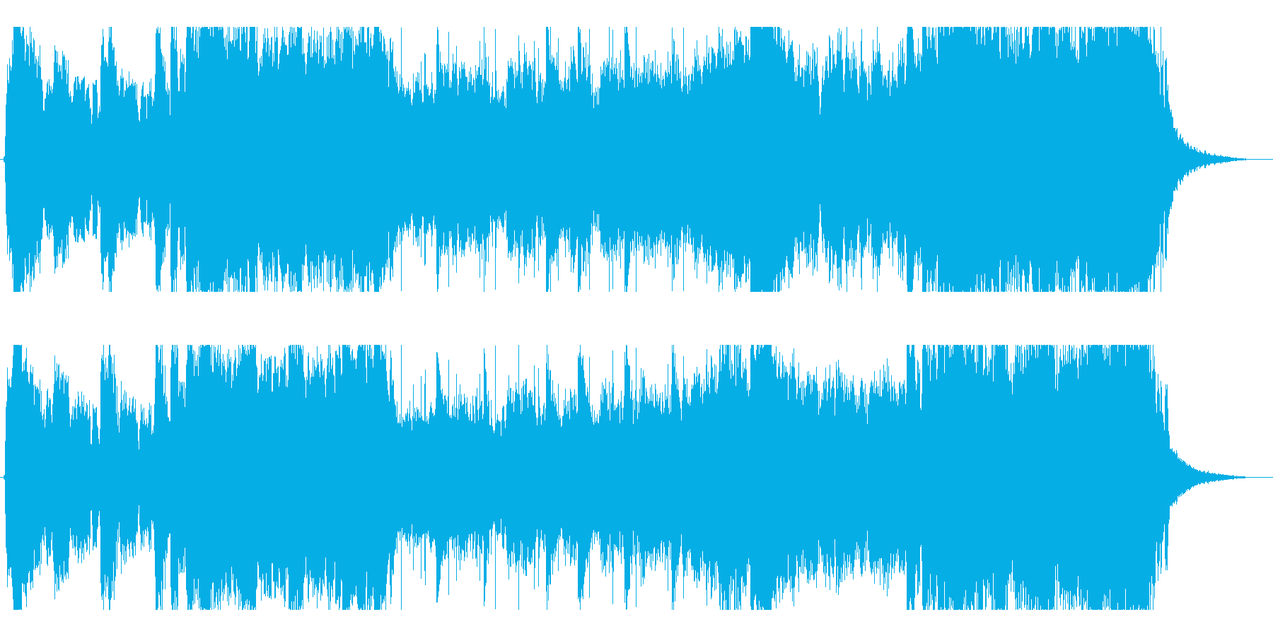 メッセージある迫力のBGM(サントラ風)の再生済みの波形