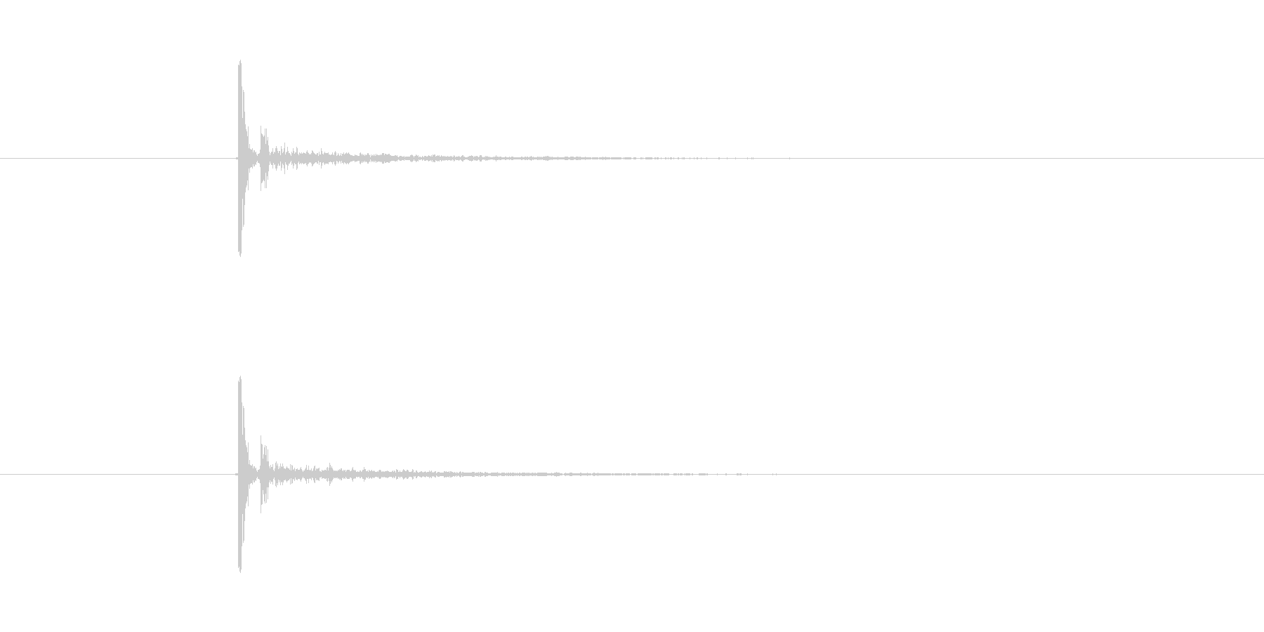 ボールを打つ音ですの未再生の波形