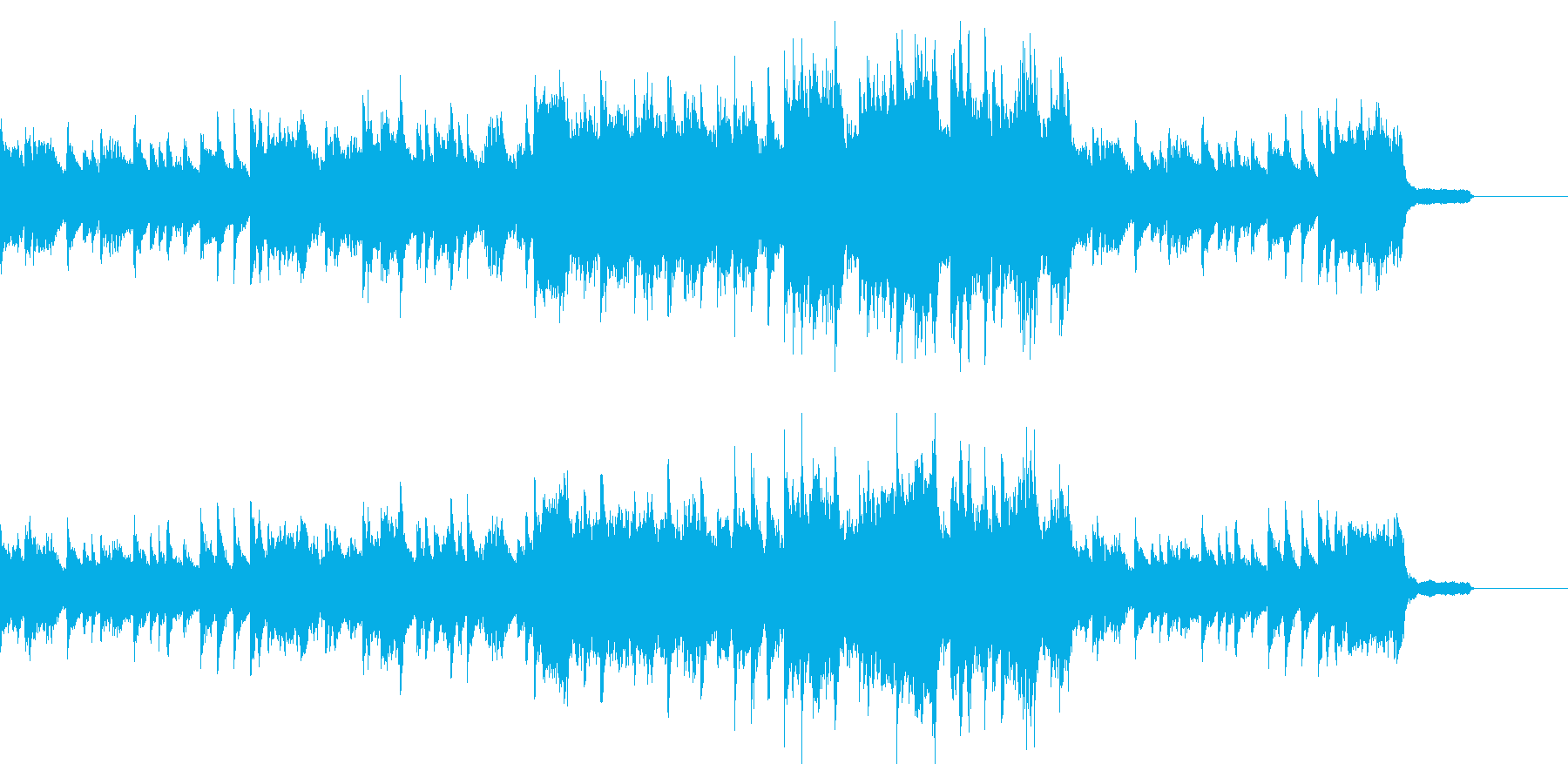 感動的なやさしいピアノメインの曲の再生済みの波形