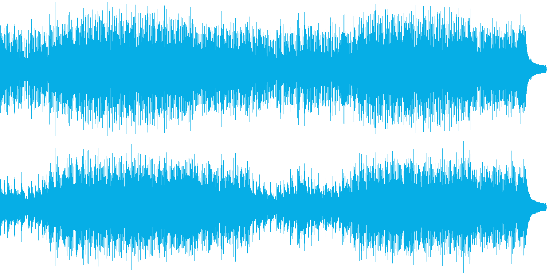 疾走感&爽快感のあるBGMの再生済みの波形