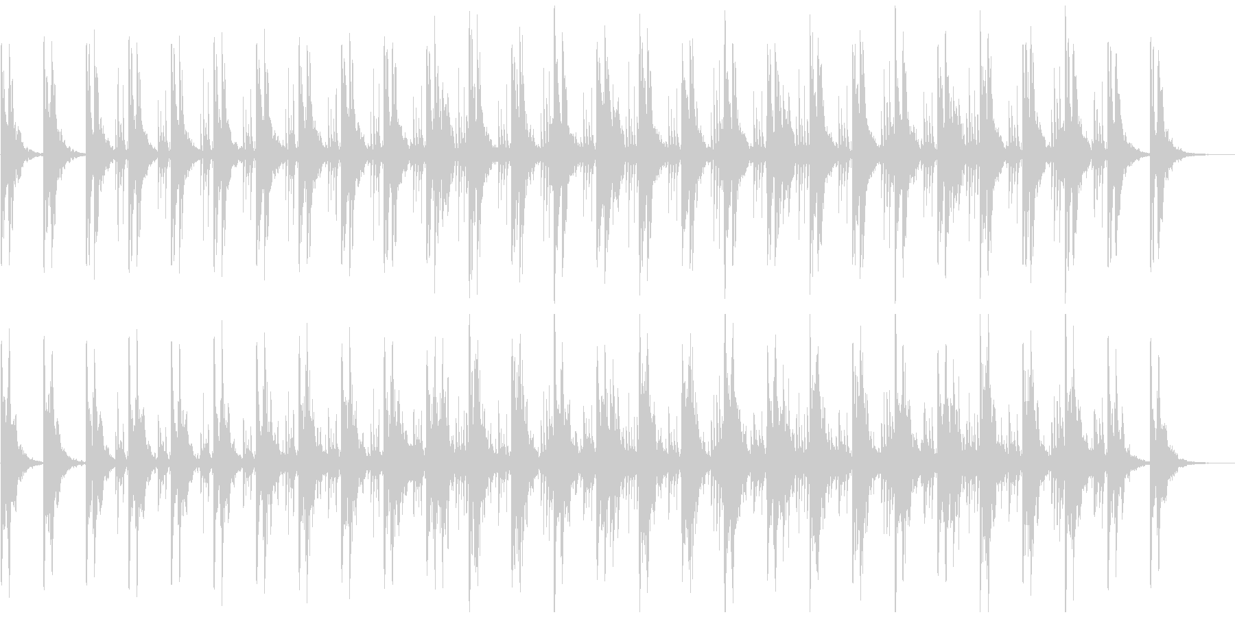 ミニマル系BGM(WAVバージョン)の未再生の波形
