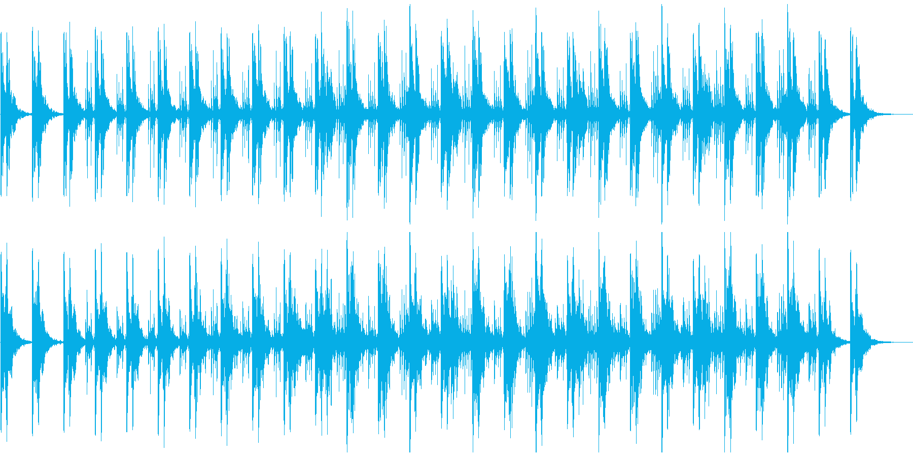 ミニマル系BGM(WAVバージョン)の再生済みの波形