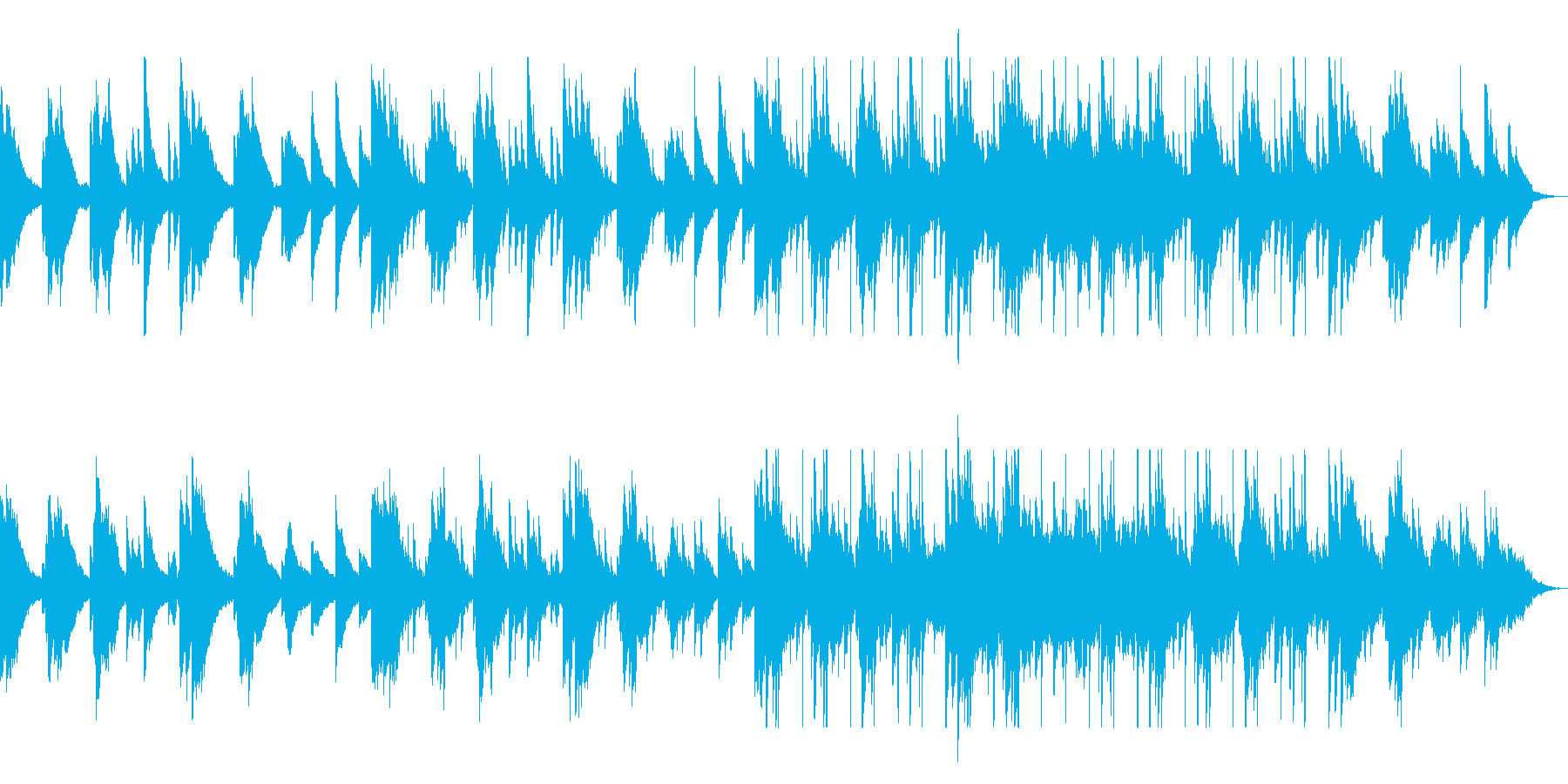 せつないピアノが奏でる落ち着きのある曲の再生済みの波形