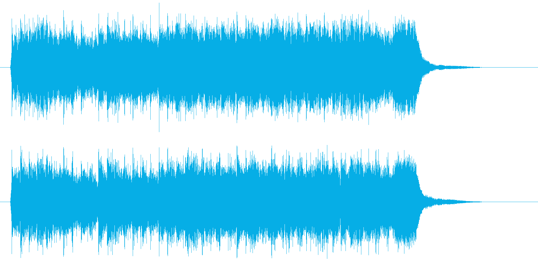 ホーンが雄大なミディアムテンポのシンセ曲の再生済みの波形