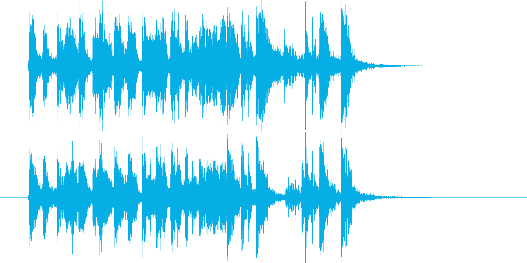 バンドが特徴のポップスのジングル曲の再生済みの波形