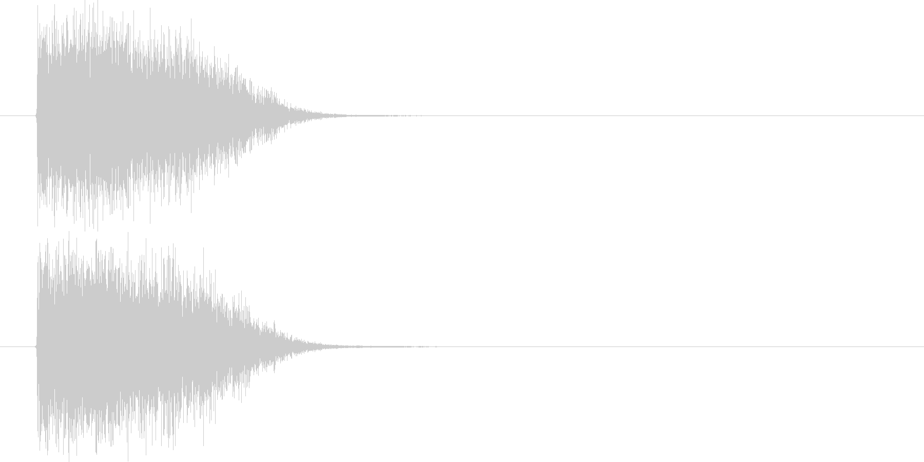シンセのインパクト音の未再生の波形