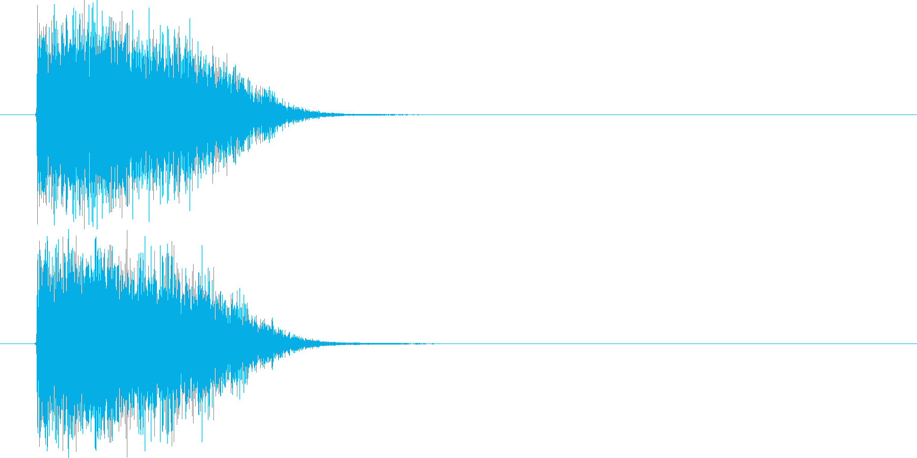 シンセのインパクト音の再生済みの波形