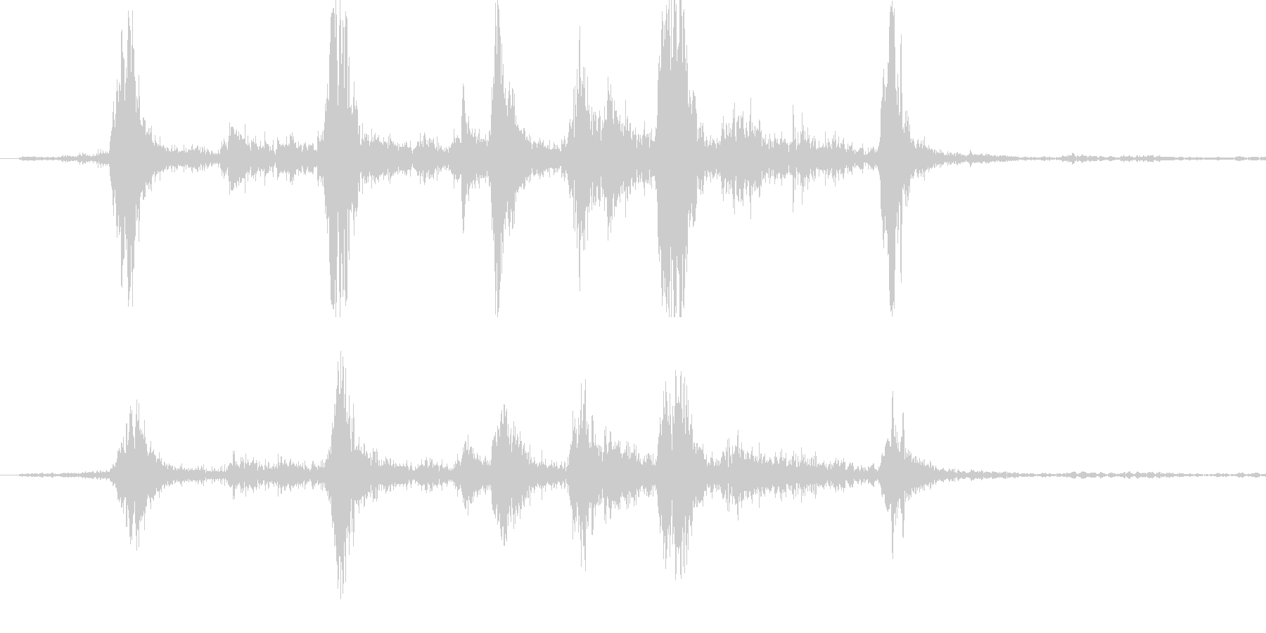 ガラガラ(玄関を開ける音) 音量大の未再生の波形
