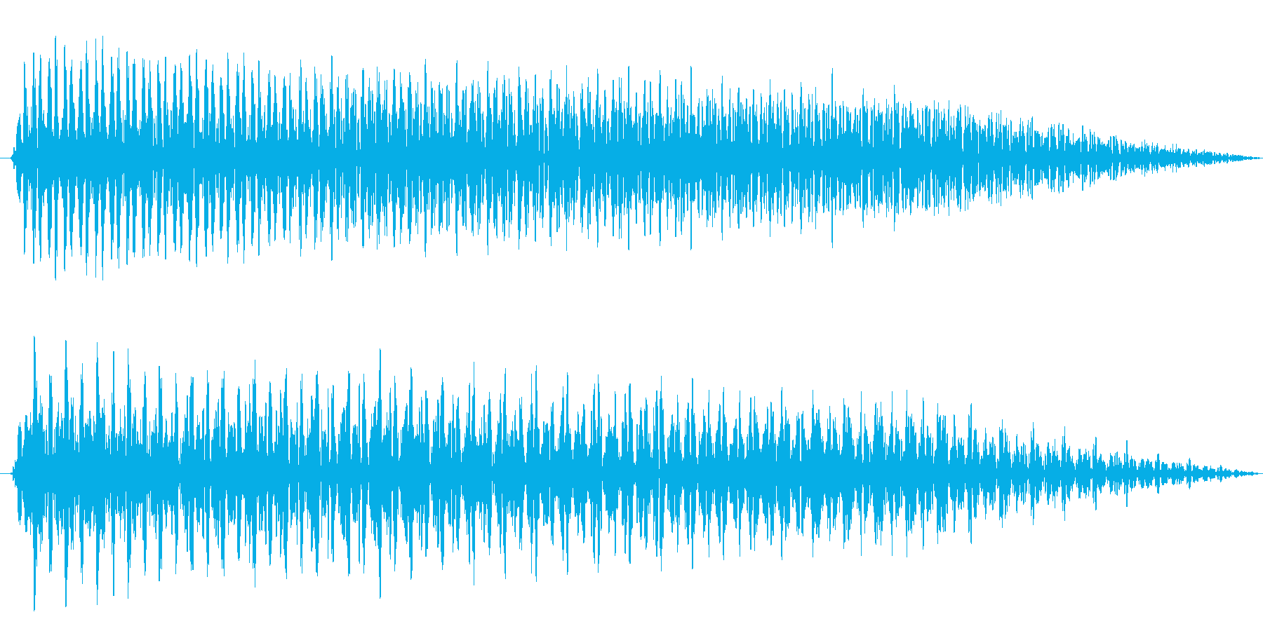 短めのノイジーな演出する音です。の再生済みの波形
