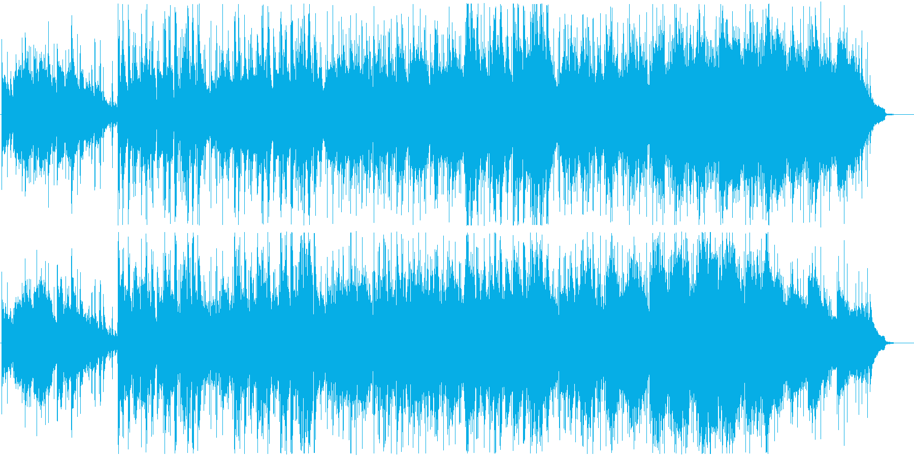 ピアノが感情的なメロディーを奏でる曲の再生済みの波形