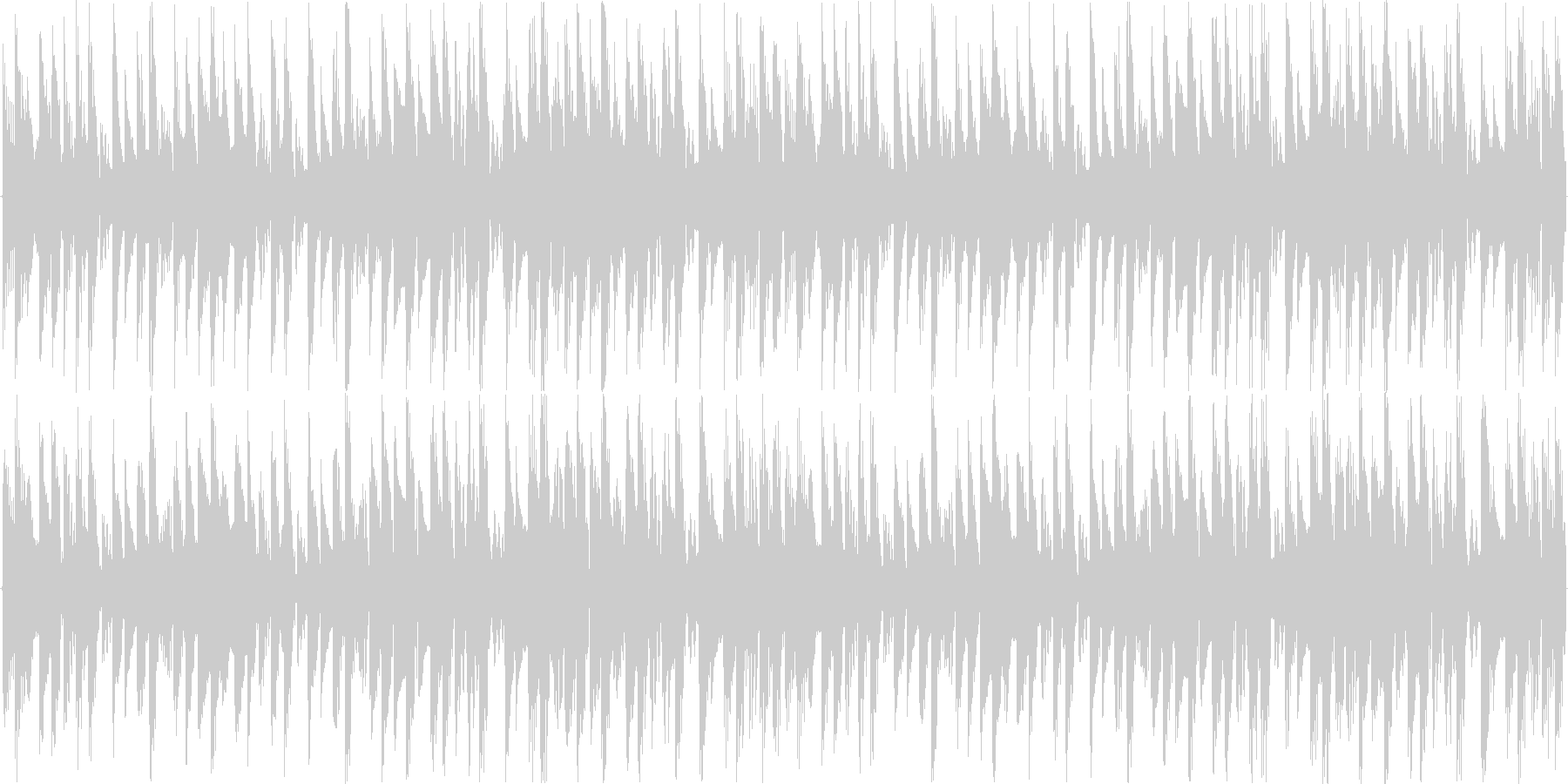ハウスのリズムを基本にした楽曲です。の未再生の波形