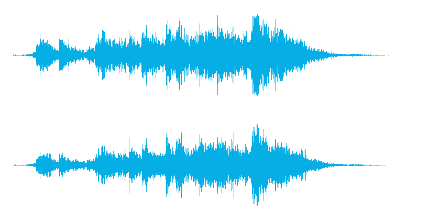 【生録音】ガラーガシャン(ショート)の再生済みの波形