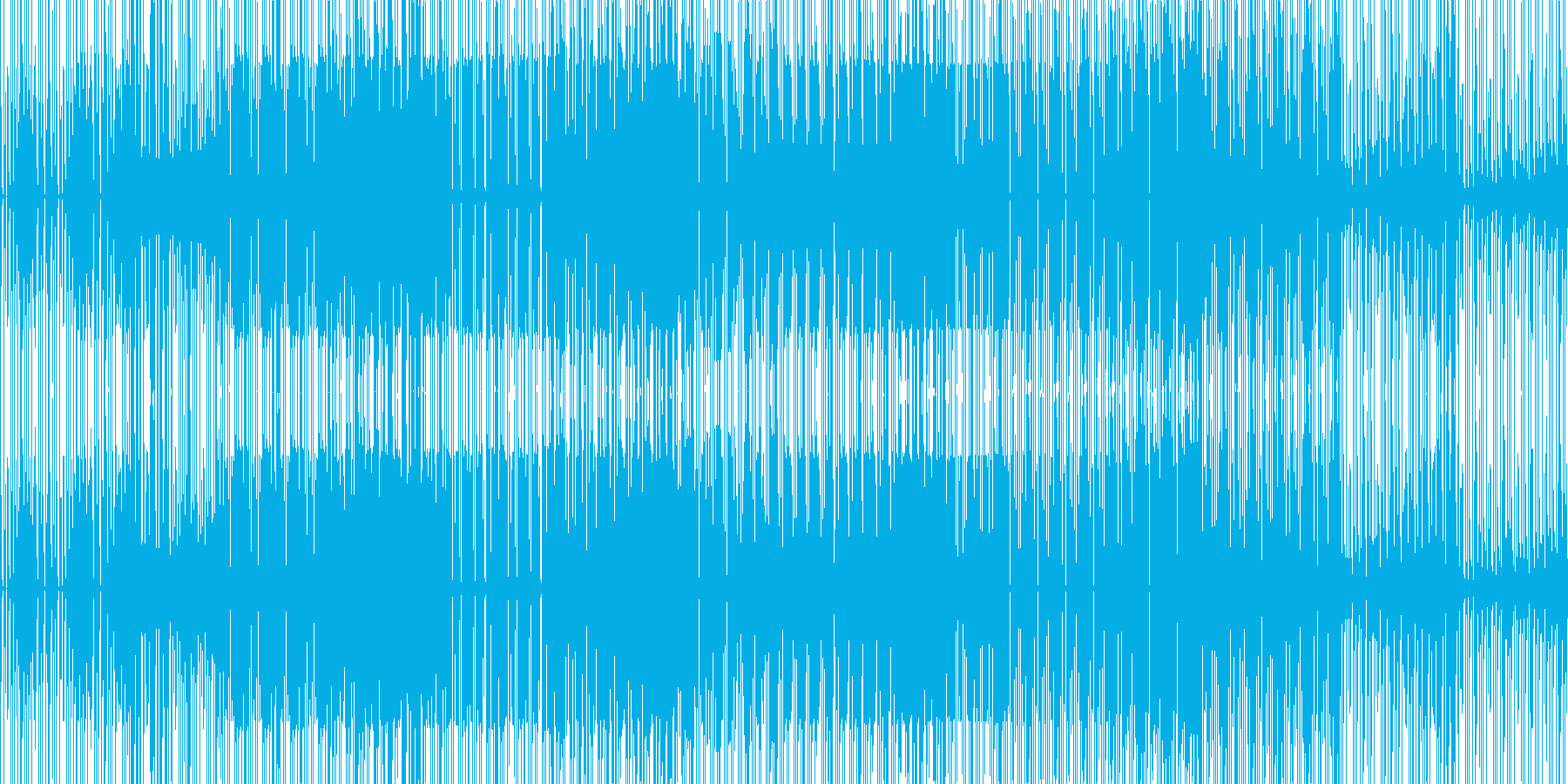 軽快な曲ですの再生済みの波形
