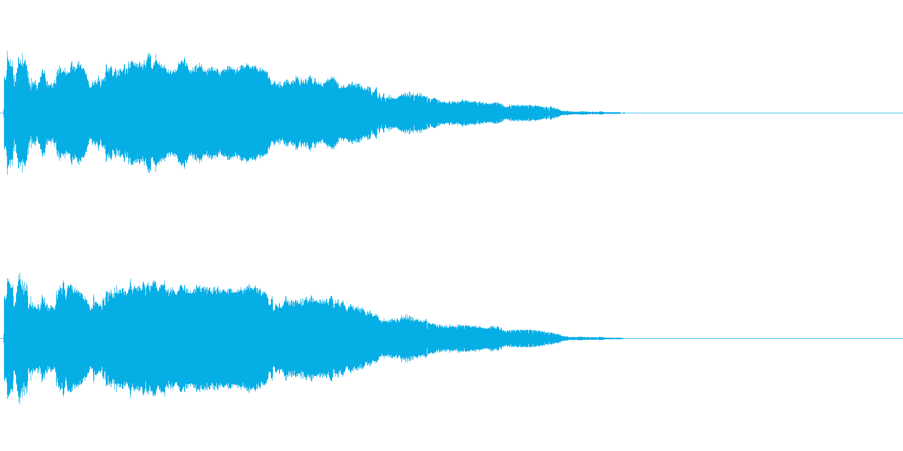 「プ〜〜ッ!」おもちゃの鳥の鳴き声の擬音の再生済みの波形