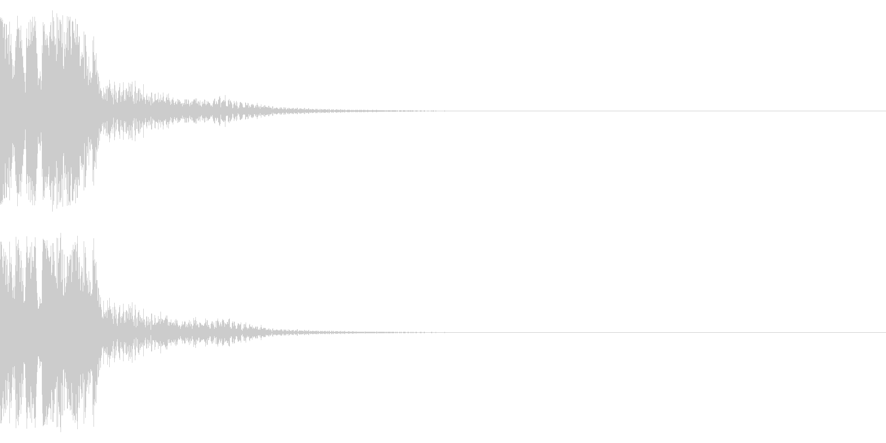 アタック系の音の未再生の波形