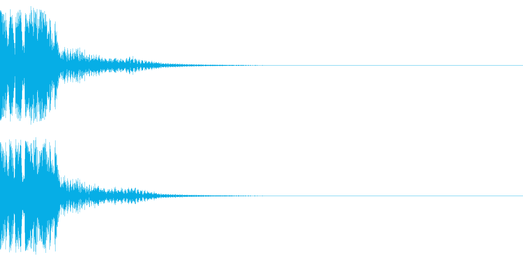 アタック系の音の再生済みの波形