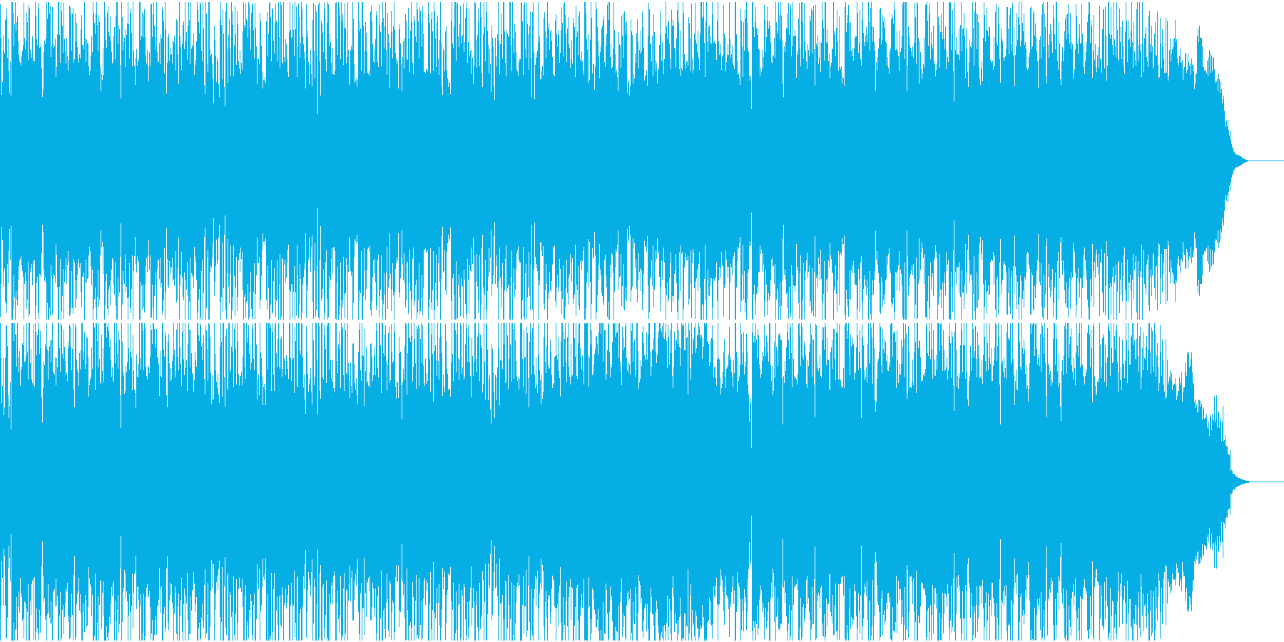 パワフルで疾走感のあるロックの再生済みの波形