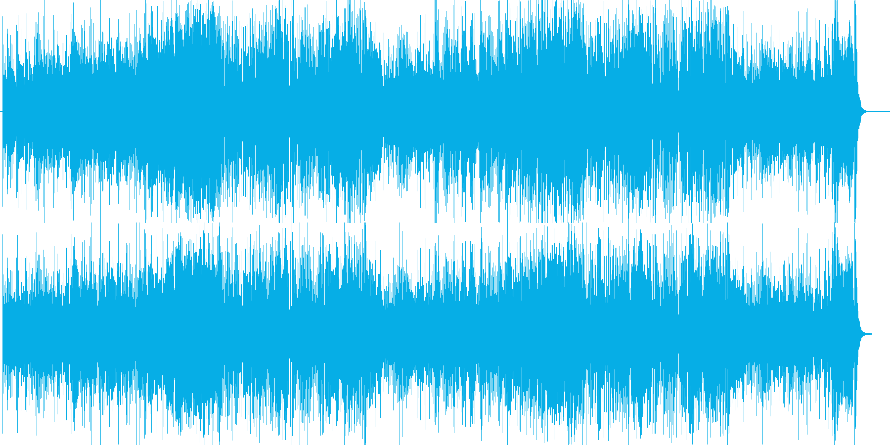 わくわく感があるバイオリンなどのポップスの再生済みの波形