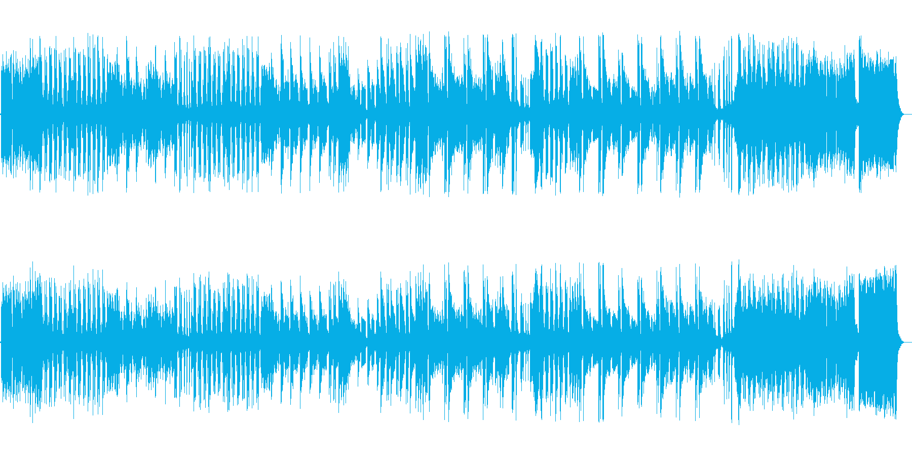 工場で毎日働く人夫たちを思わせる楽曲。の再生済みの波形
