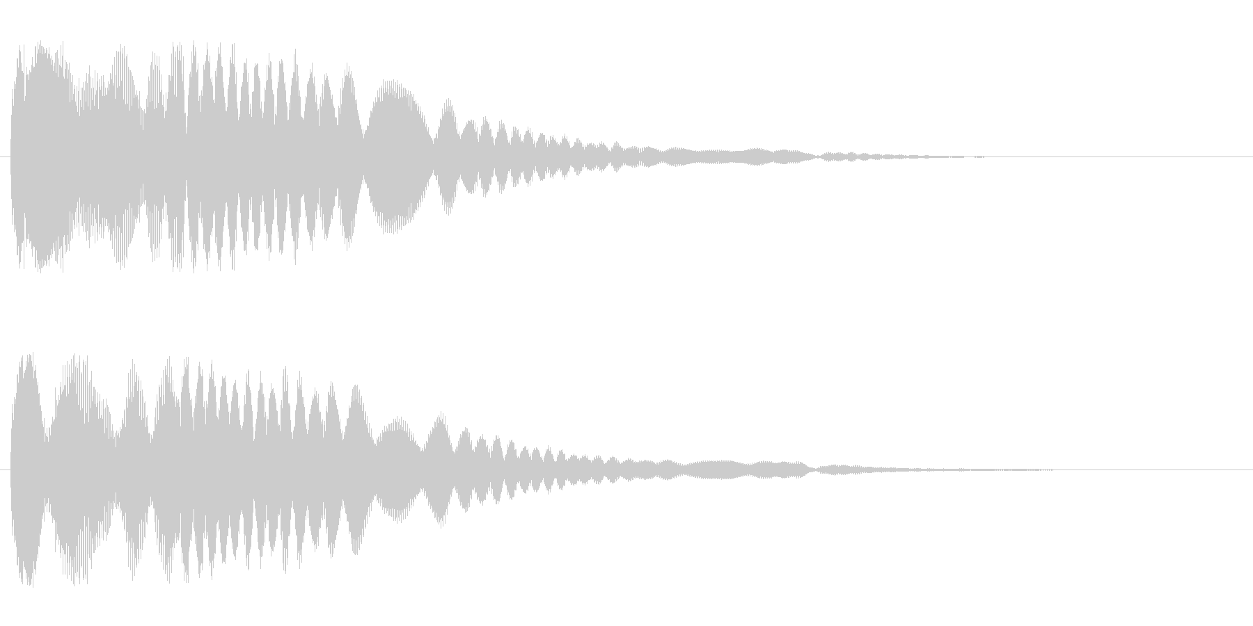 きらりんと流れ星みたいな音の未再生の波形