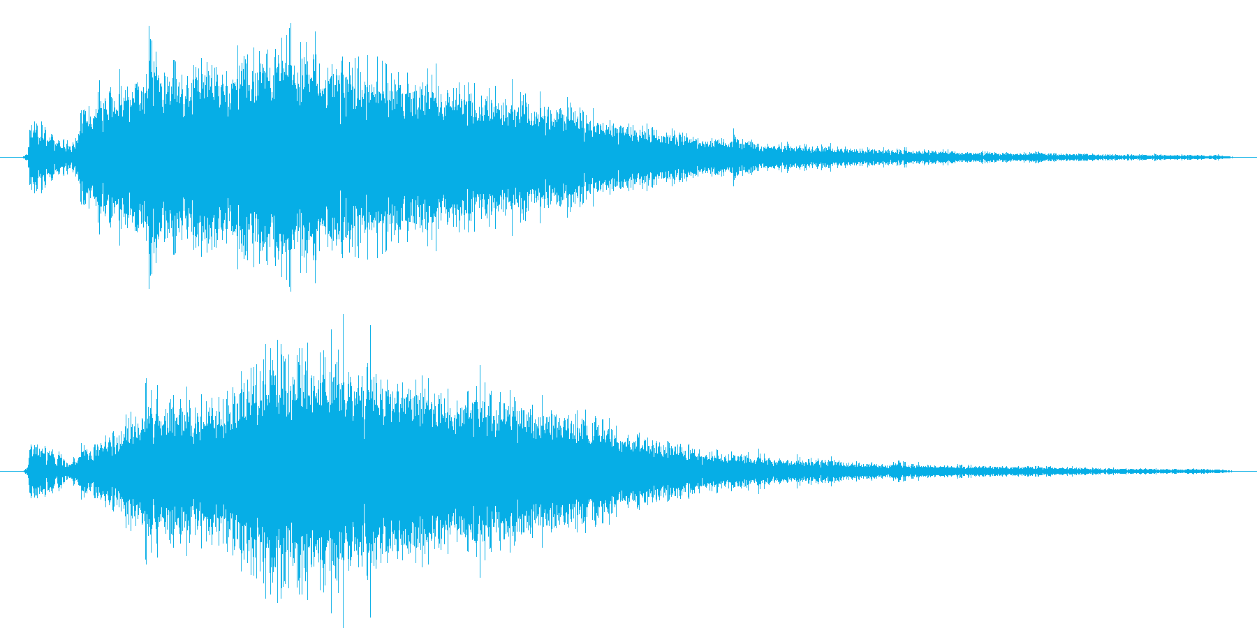 空気が放出される音の再生済みの波形
