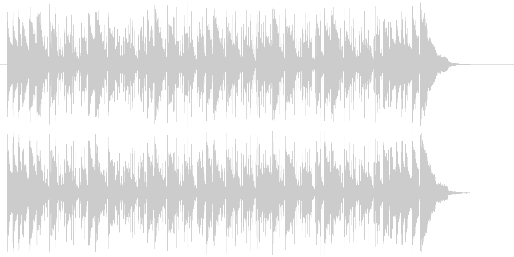 ベースが心地よい華やかなシンセの曲の未再生の波形