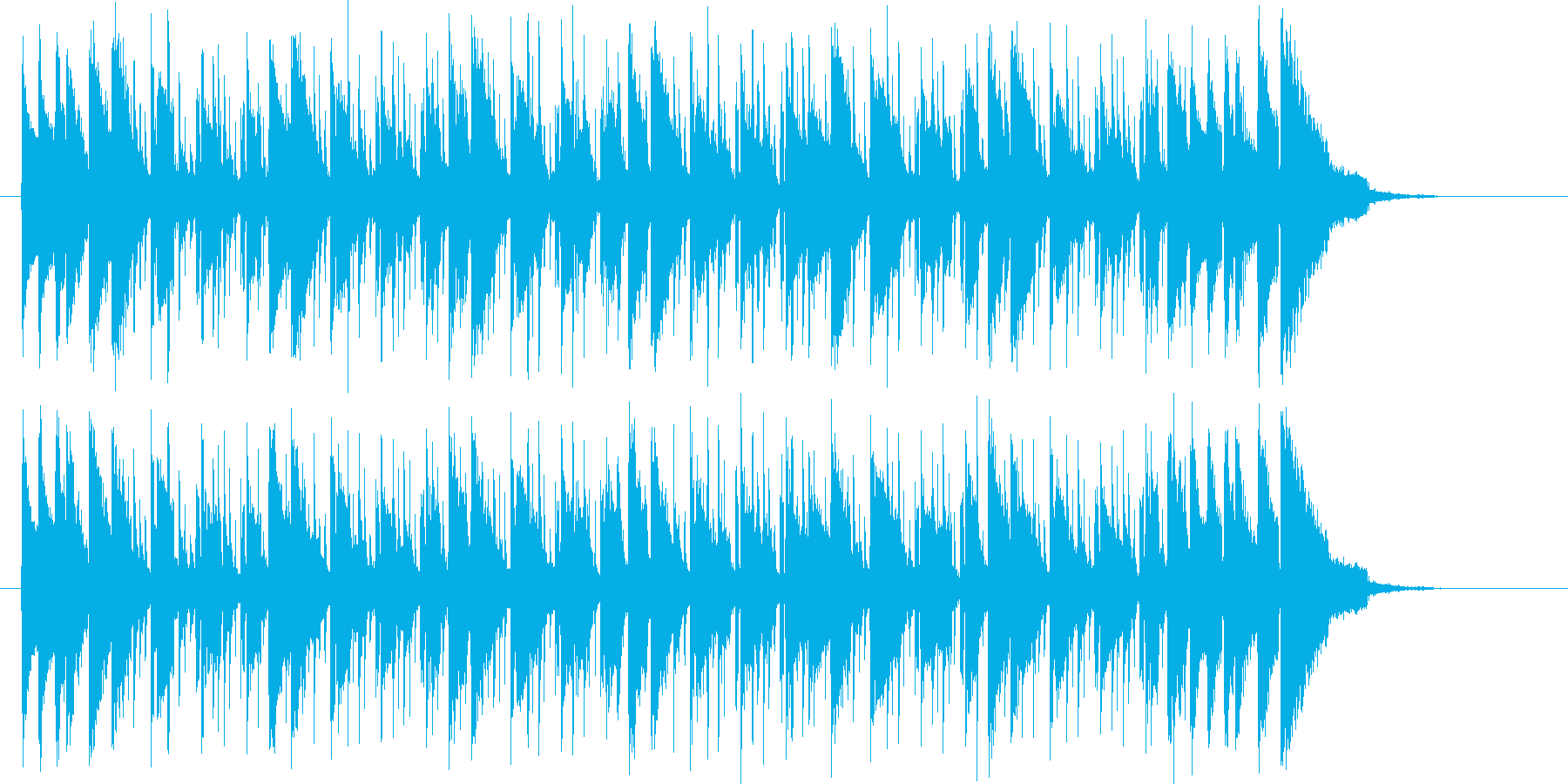 ベースが心地よい華やかなシンセの曲の再生済みの波形