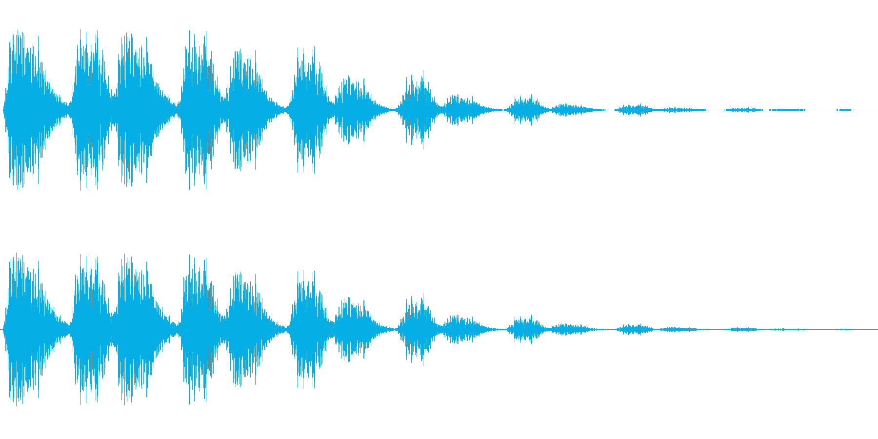 ビヨビヨ(伸びたバネのような音)の再生済みの波形