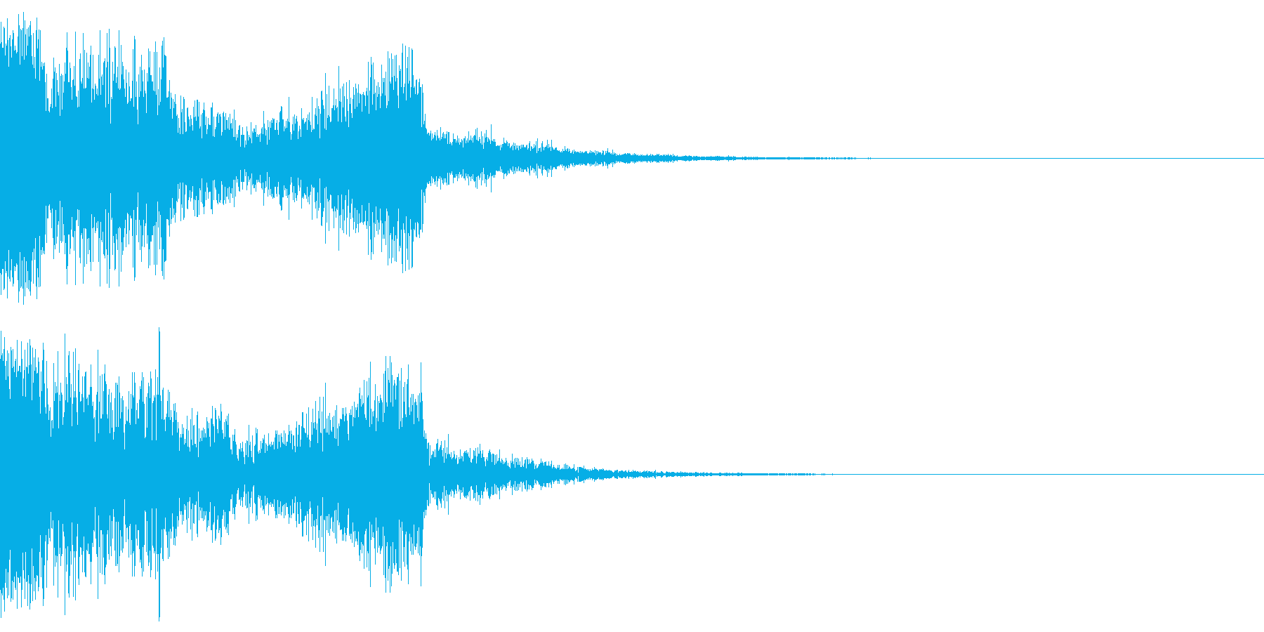 アタック系の音+空間の再生済みの波形