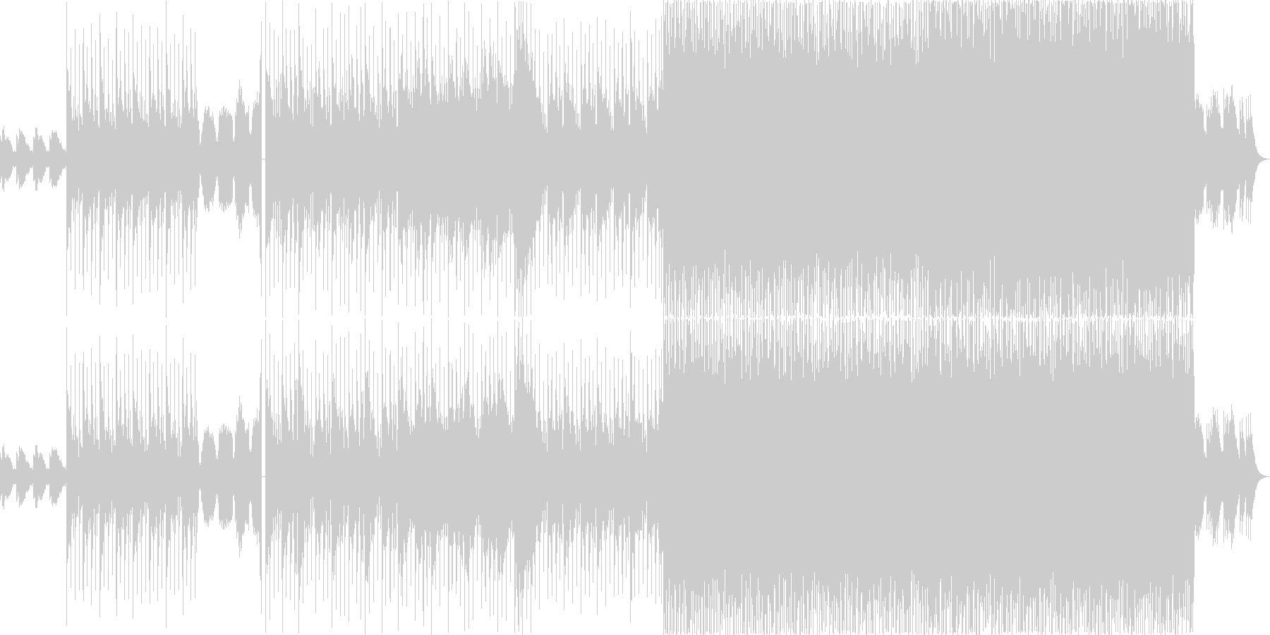 心の移り変わりを表した幻想的な曲の未再生の波形
