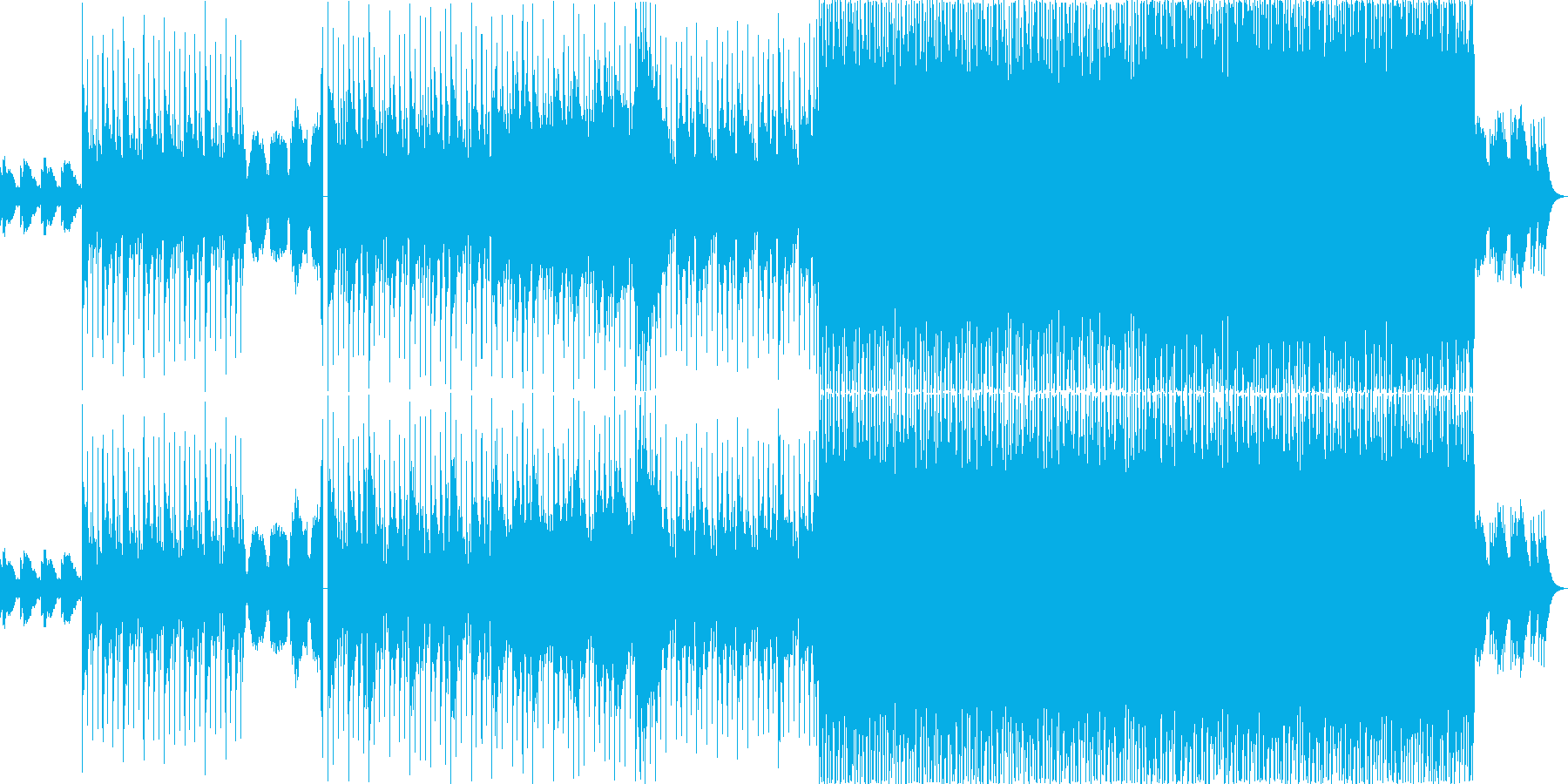 心の移り変わりを表した幻想的な曲の再生済みの波形