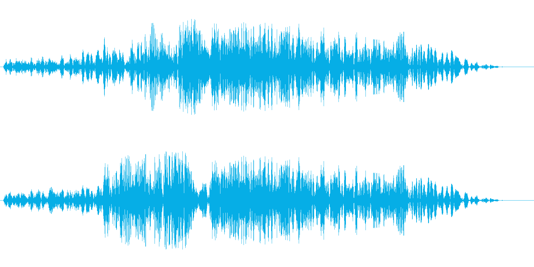 グルグルビシューン(風の音)の再生済みの波形
