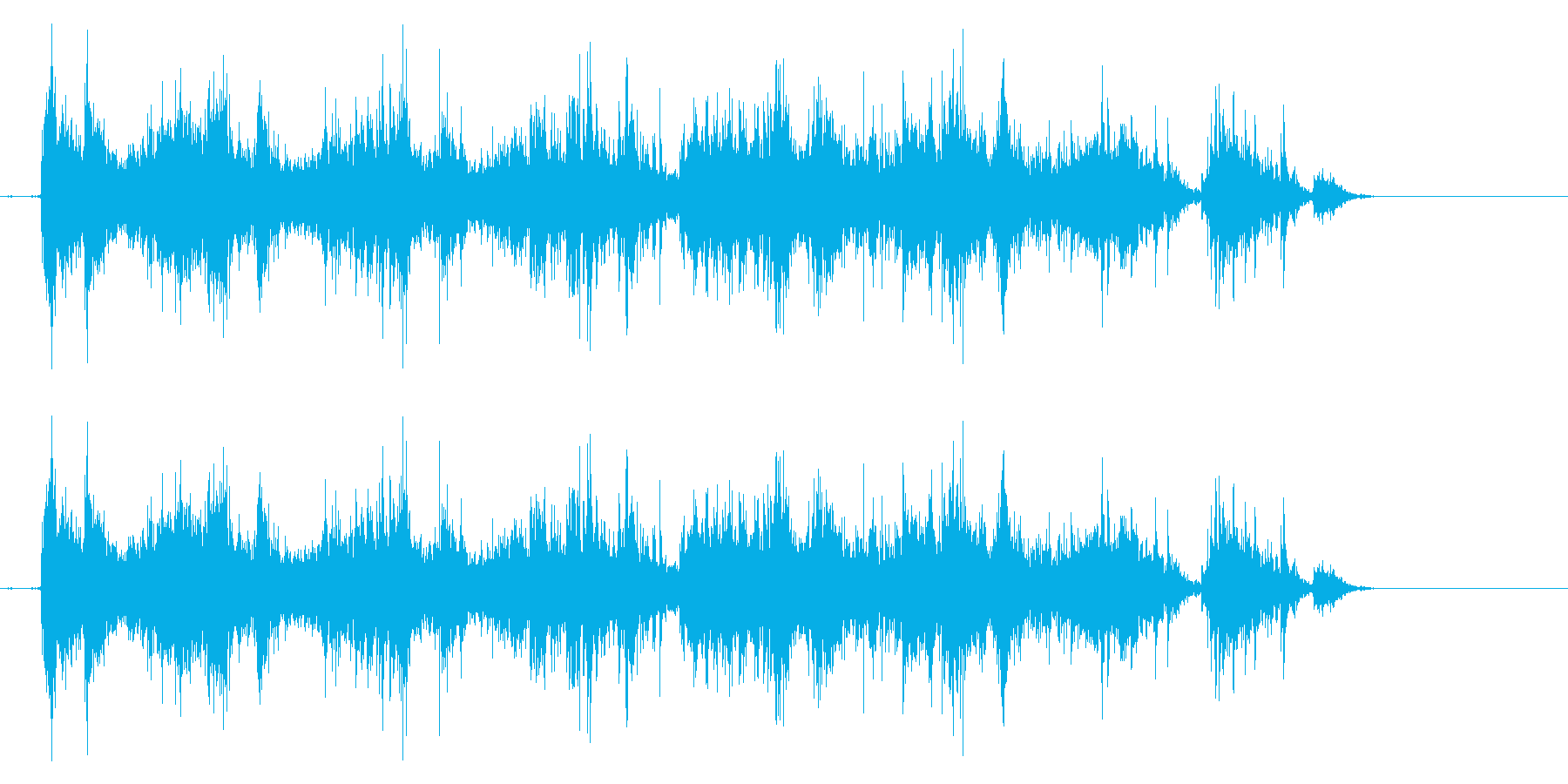 タンバリンの音(しゃんしゃんしゃん)の再生済みの波形