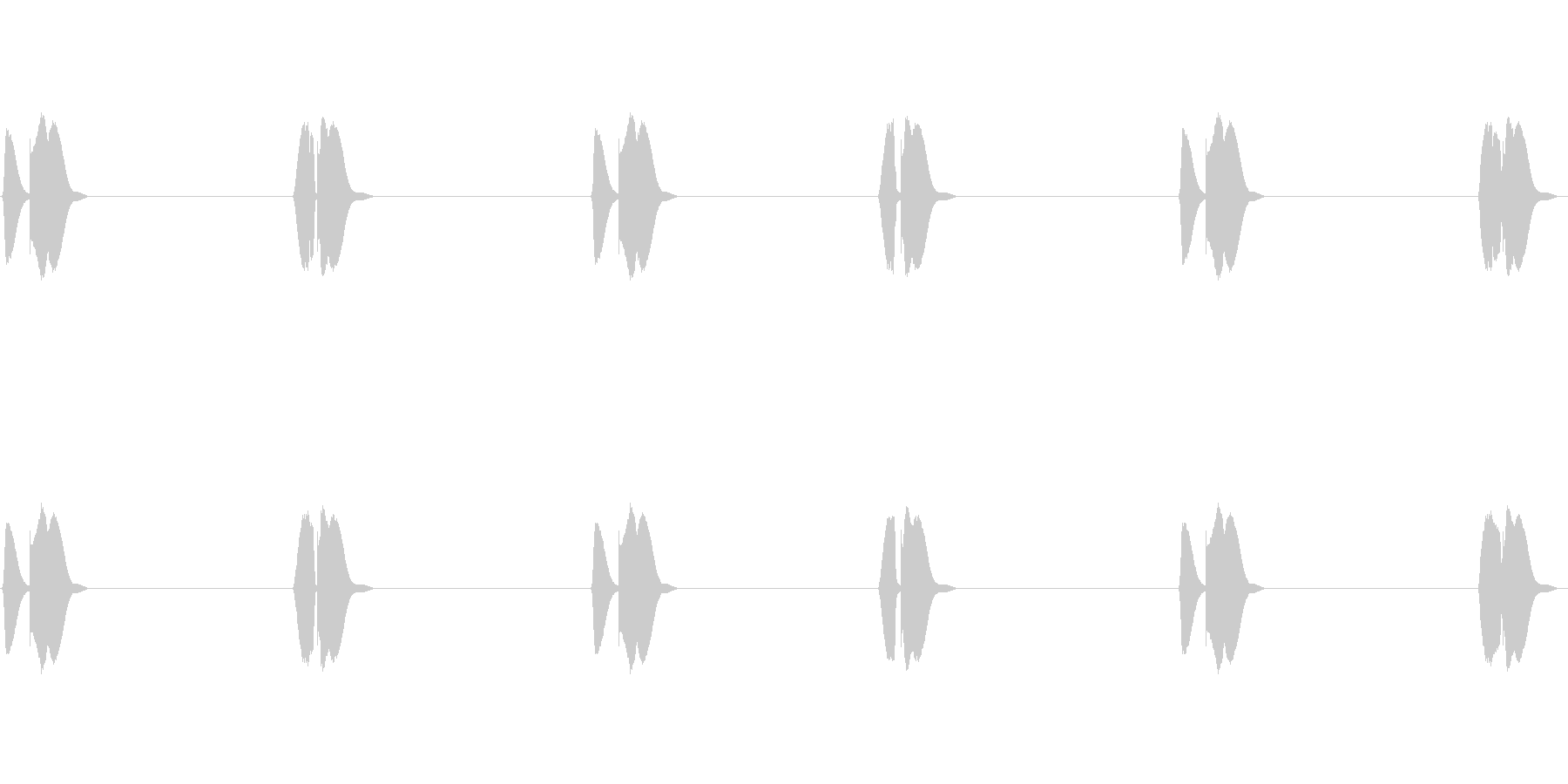 可愛い足音(よちよち歩き)の未再生の波形
