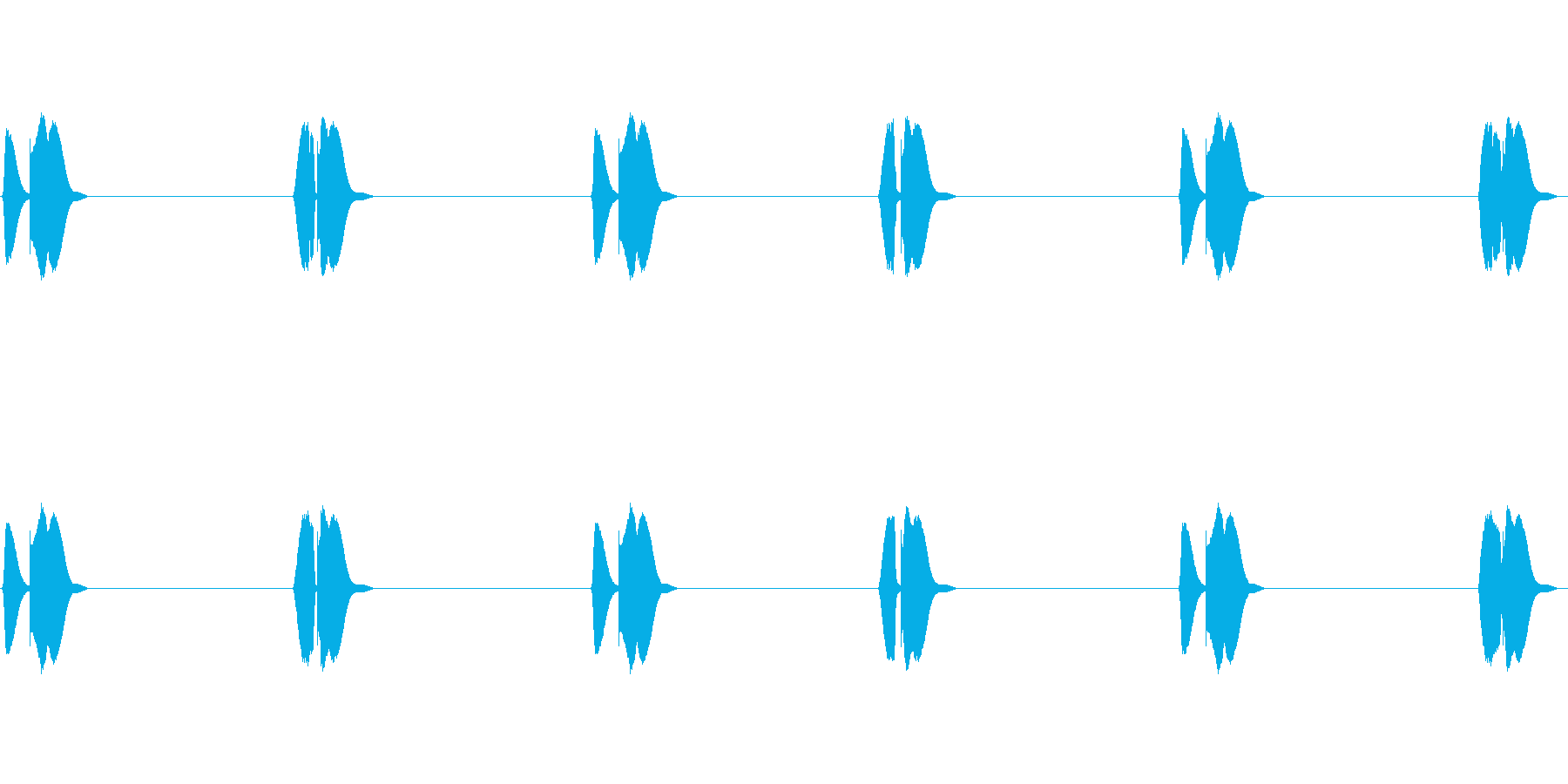 可愛い足音(よちよち歩き)の再生済みの波形