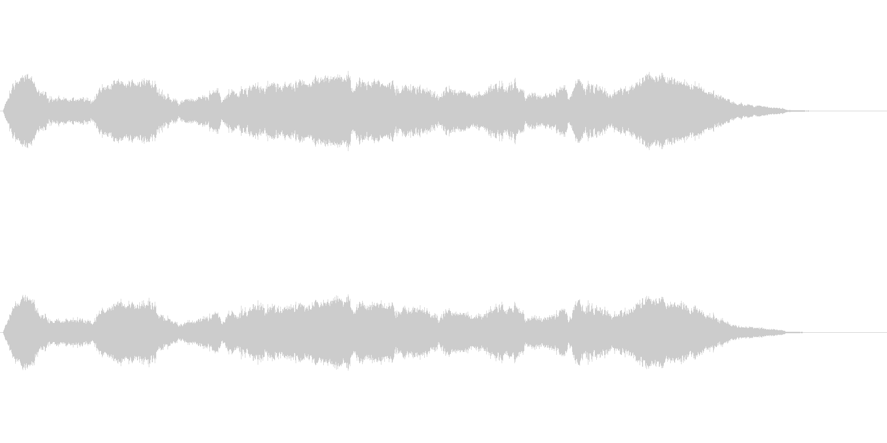 静かで暗い雰囲気の曲の未再生の波形