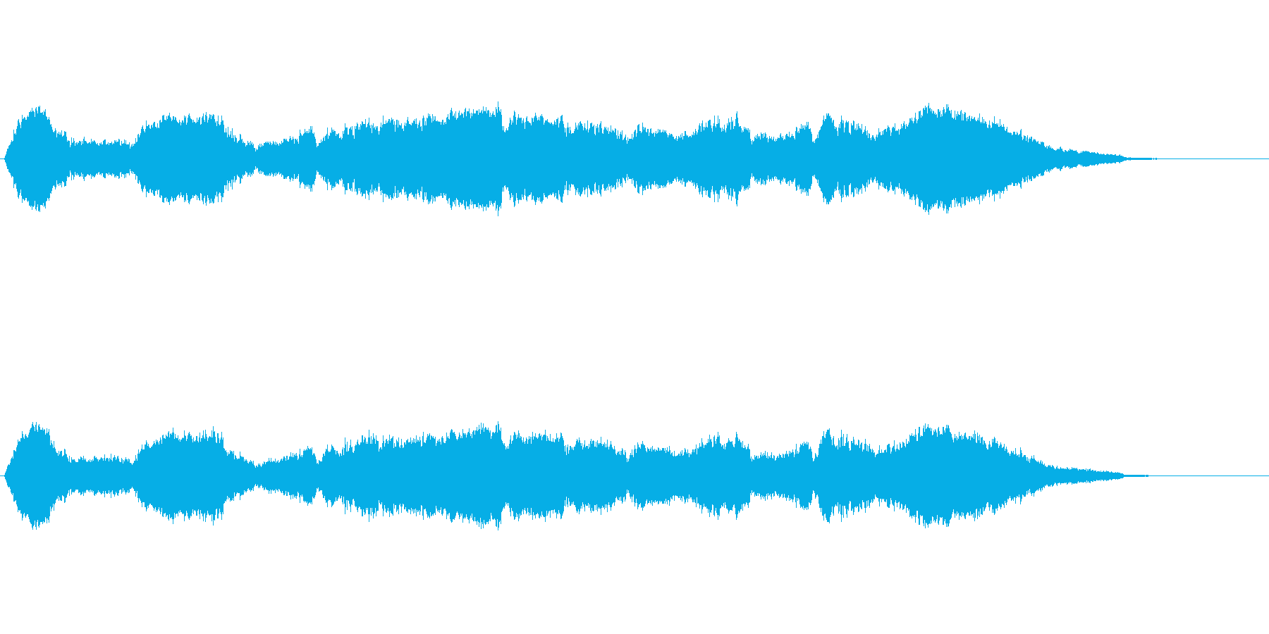 静かで暗い雰囲気の曲の再生済みの波形