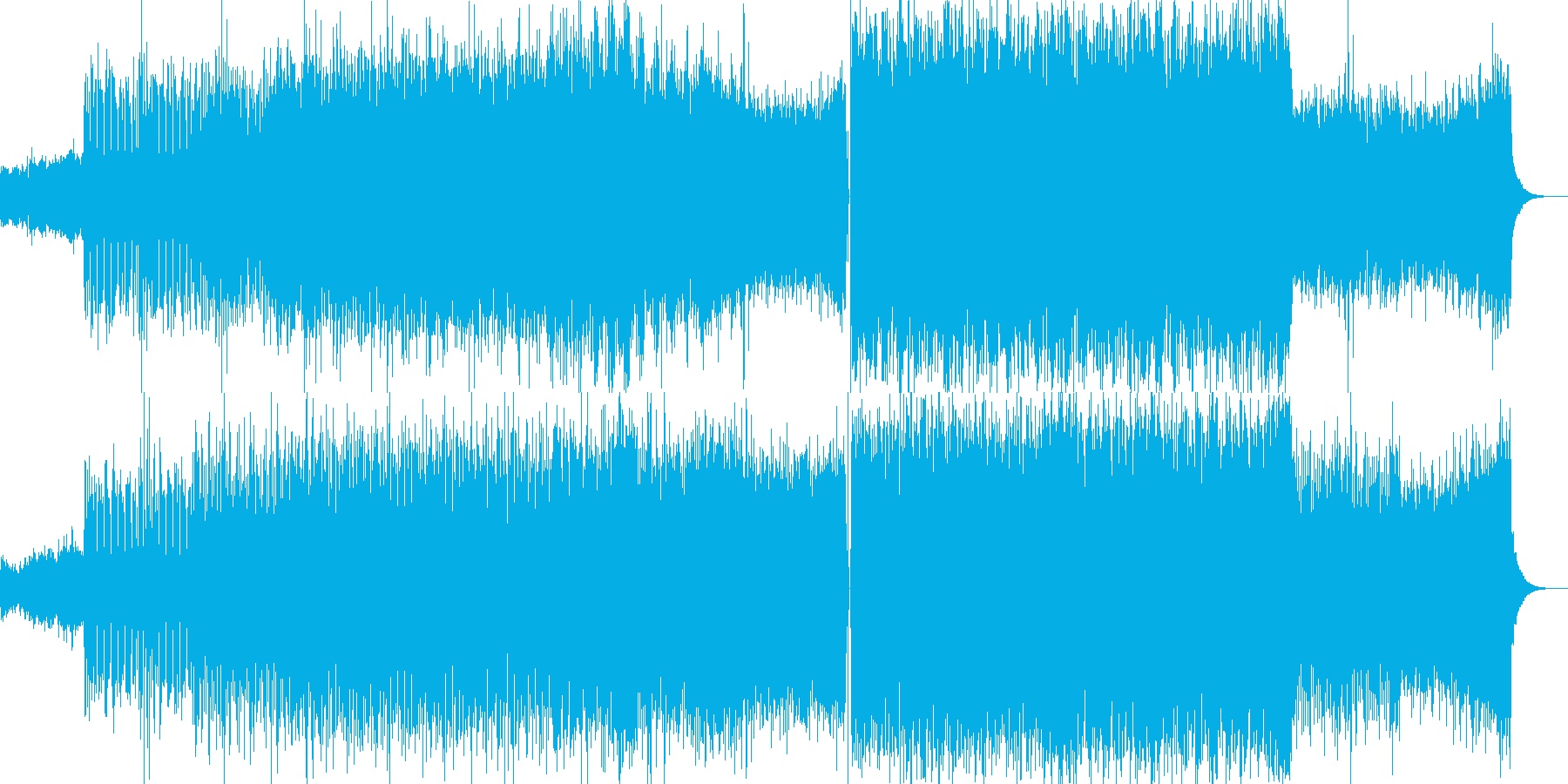 キラキラしたテクノポップの再生済みの波形