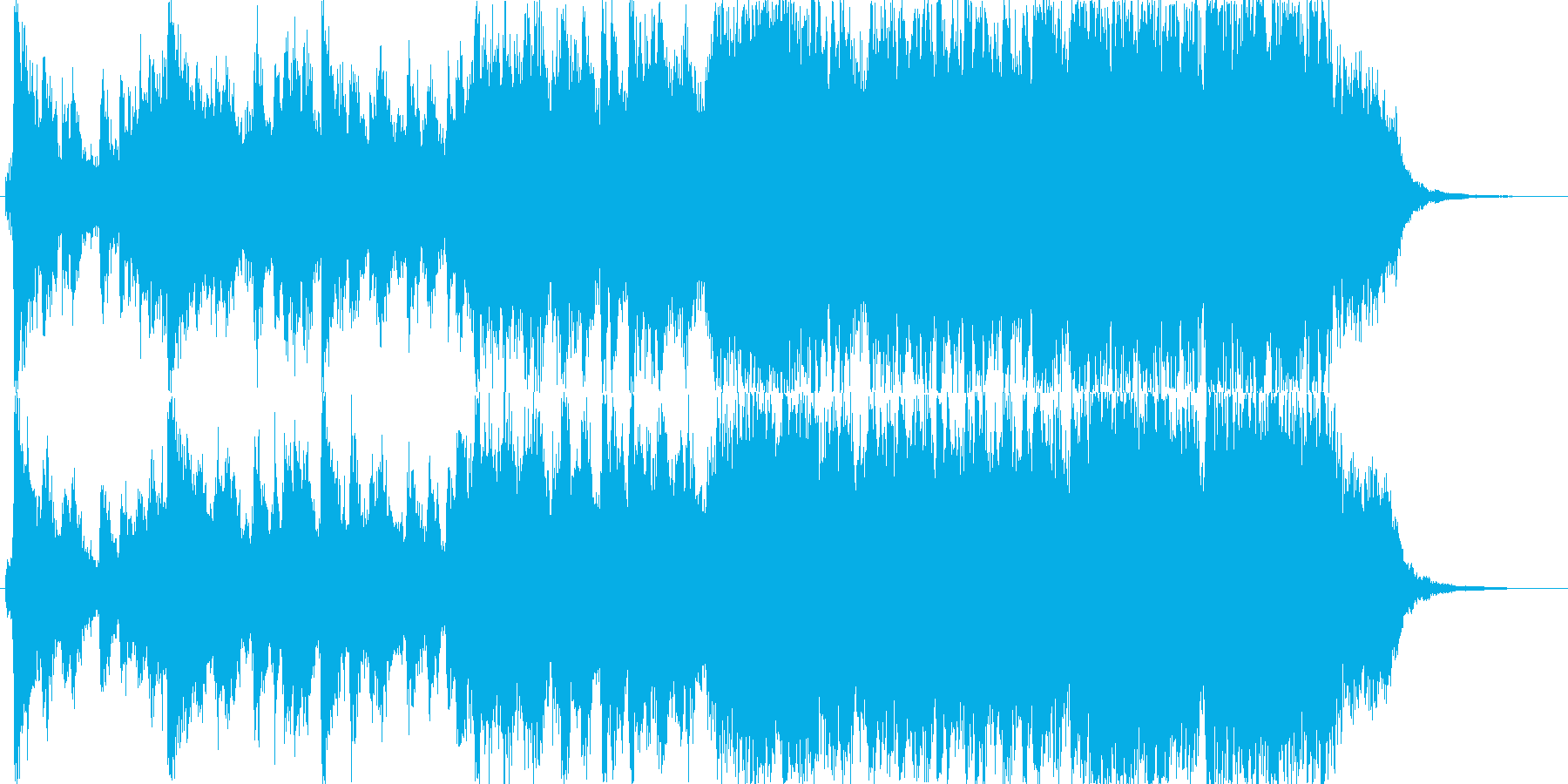 明るい希望に満ちたオーケストラジングル。の再生済みの波形