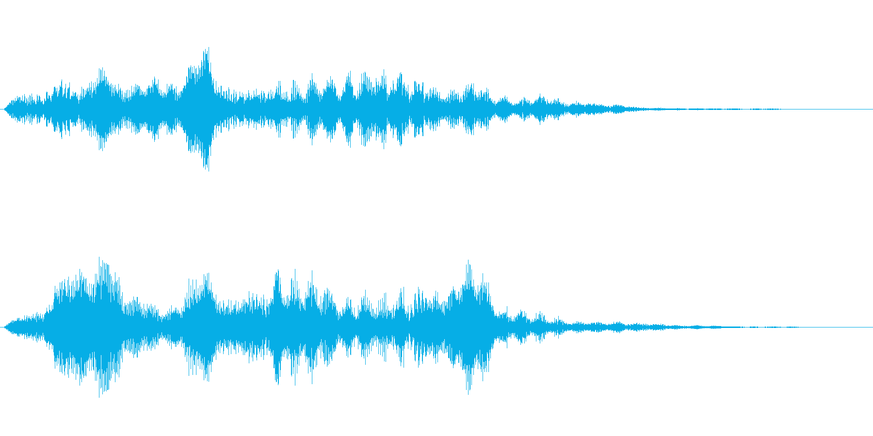 不気味な感じの効果音ですの再生済みの波形