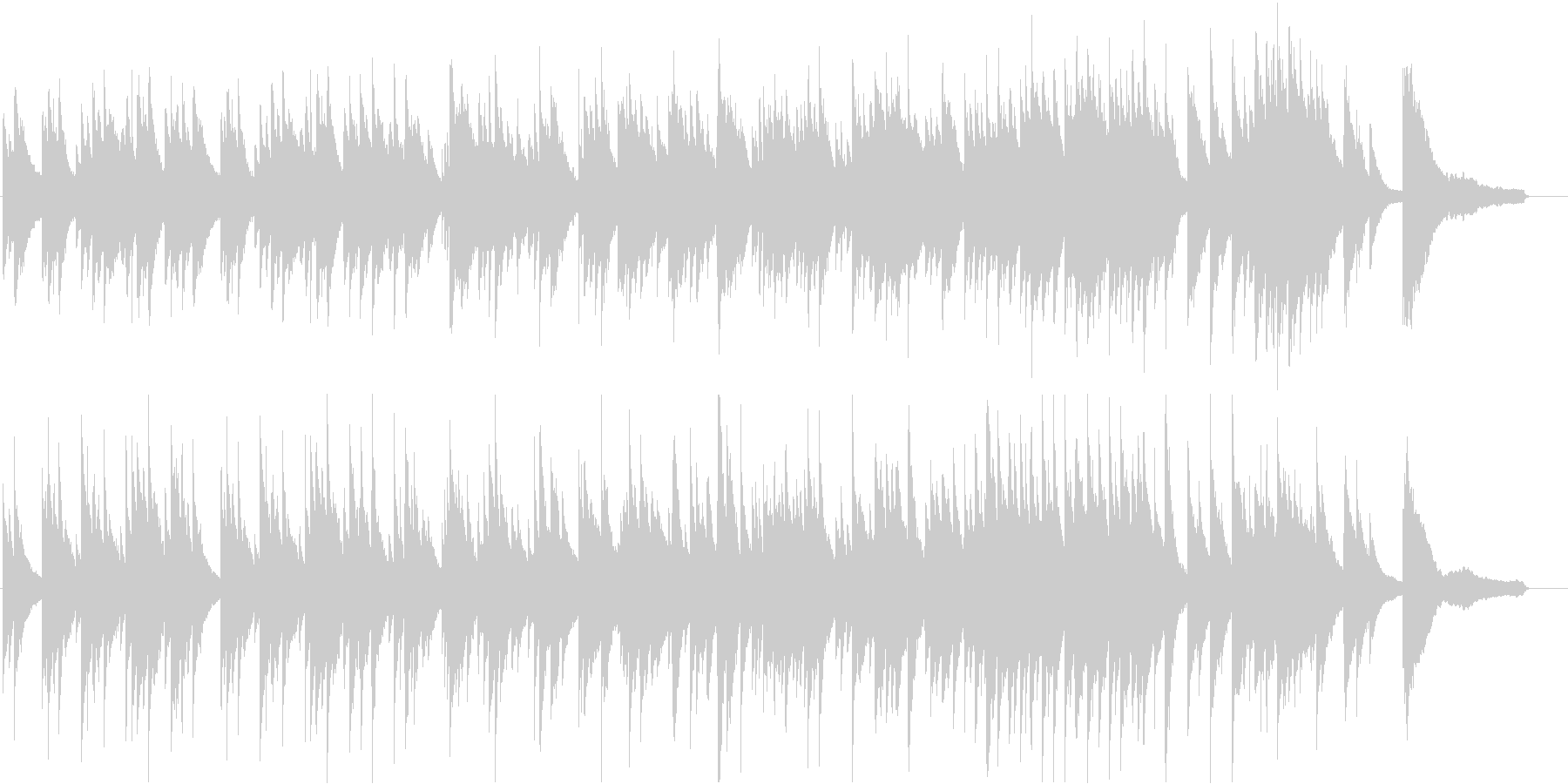 ゆったりと流れていくようなピアノ曲。の未再生の波形